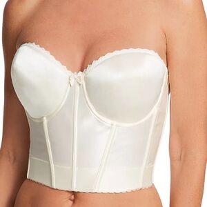 DOMINIQUE Elegant Cream Bustier Top